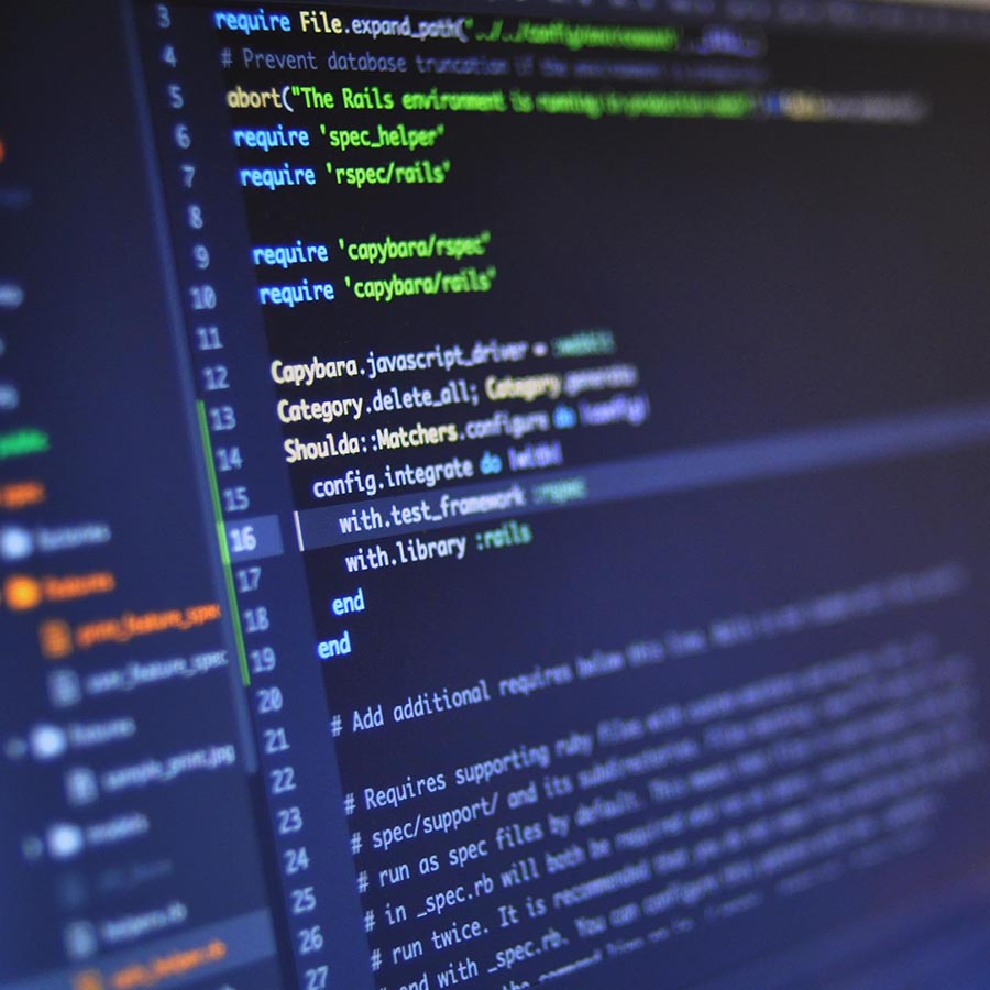 Computercode Programmiercode auf einem Computerbildschirm